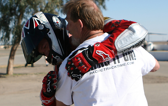 Bud Anderson and GoGo Hug